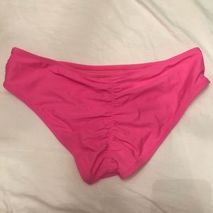 NWT HOT PINK Xhiliration Ruched Bikini Bottoms